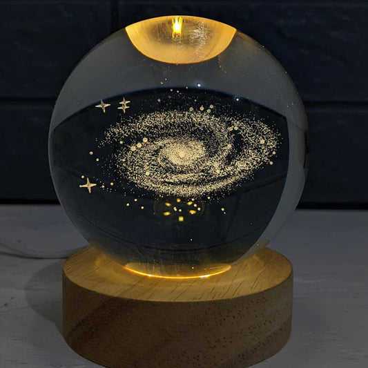 3D space sphere with light base